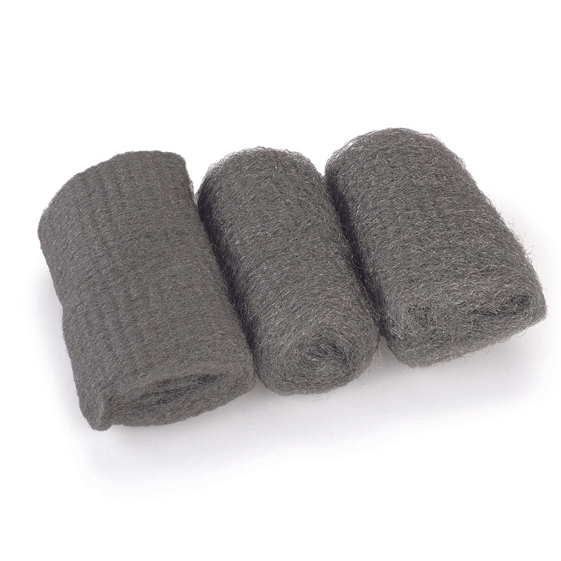 Oil Free Steel Wool - Grit:Assorted - Weight:60g - Pieces:3-Piece
